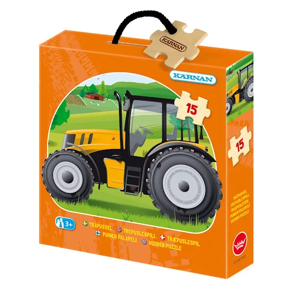 Träpussel Traktor 15 Bitar Kärnan