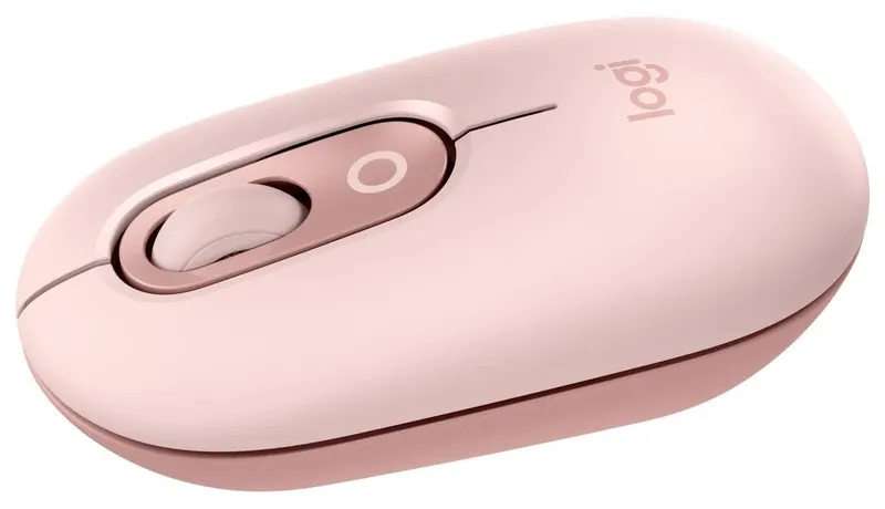 Logitech POP Mouse with Emoji – Rose – Mouse – Optic – 3 knappar – Pink