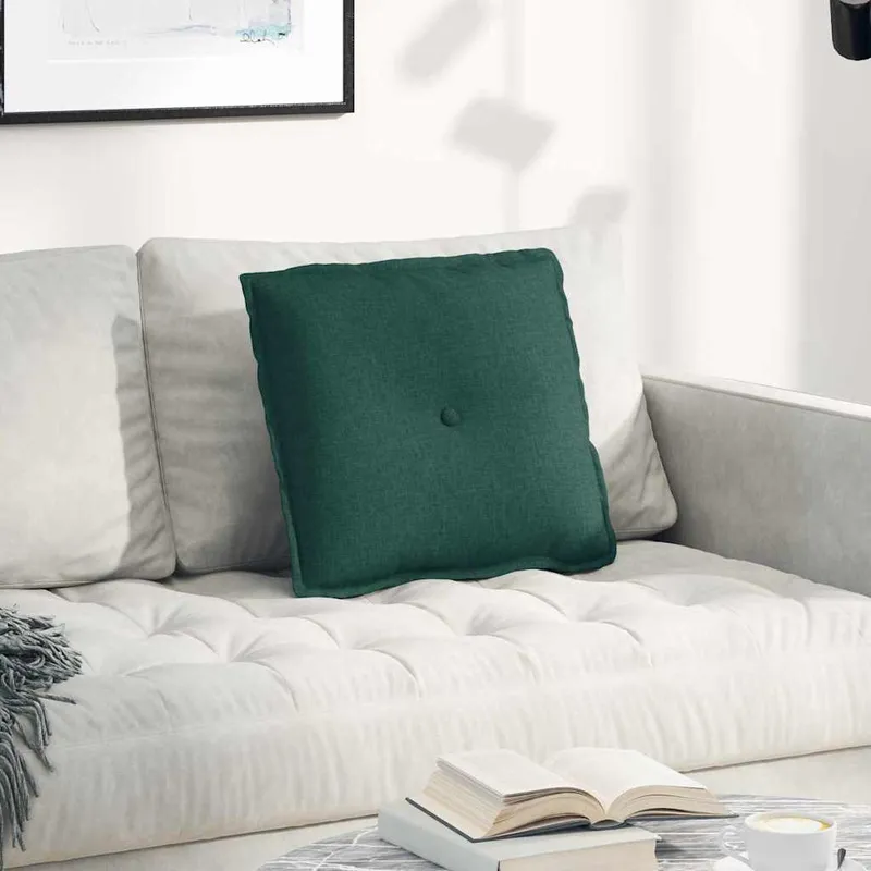vidaXL Ryggkudde Mörkgrön 50 x 19 x 45 cm tyg