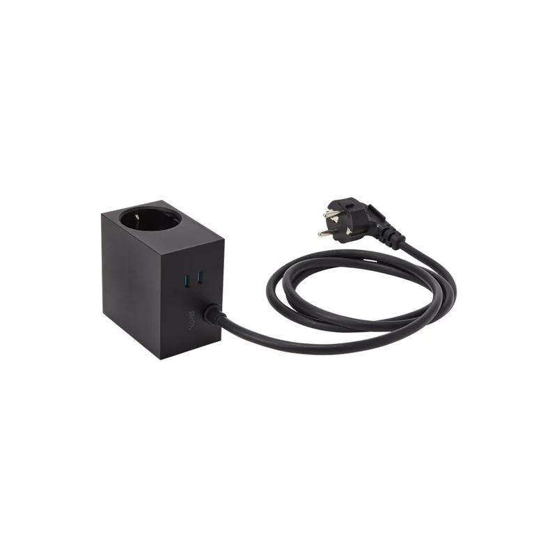 Kord Cuboid+ grenuttag USB-C 30W 2 m Black