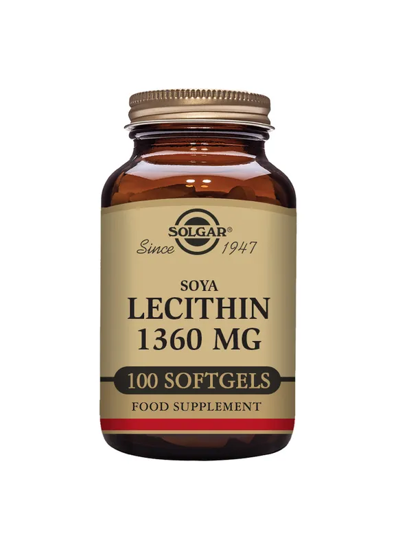 Soya Lecithin 1360 mg 100 kapslar - Solgar