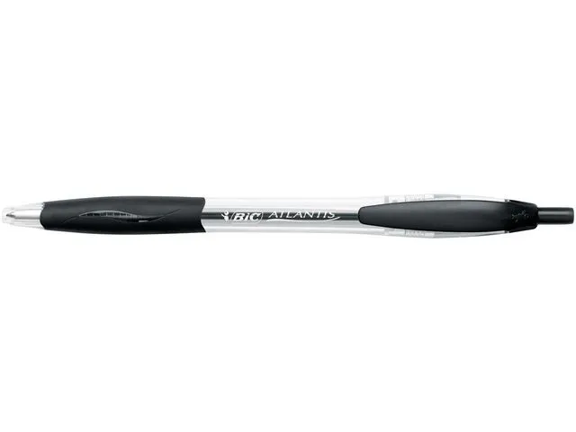 Kulspetspennor BIC Atlantis medium 1 mm svart förp. 36 st