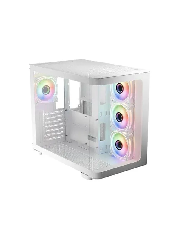 LC Power Gaming 8001W Pro-Storm Light - Chassi - Tower - Vit