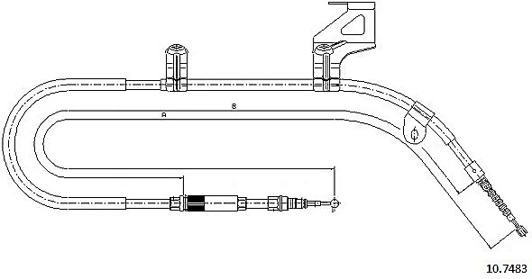 Handbromsvajer METZGER 10.7483