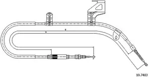Handbromsvajer METZGER 10.7483