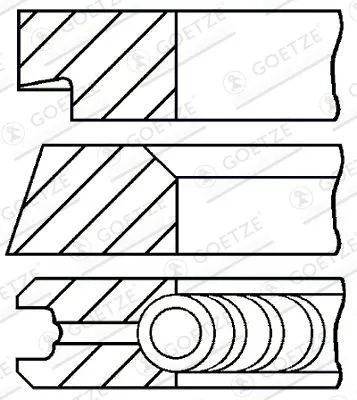 Kolvringsats GOETZE ENGINE 08-145400-00