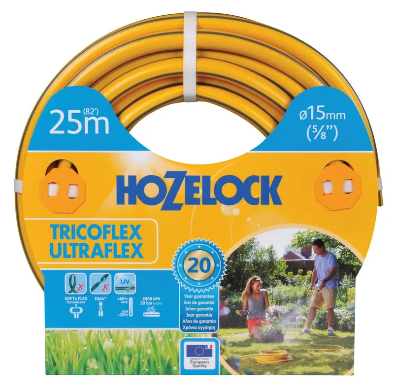 SLANG ULTRAFLEX HOZELOCK GUL/ GRÅ 12,5MMX50M | Beijerbygg Byggmaterial
