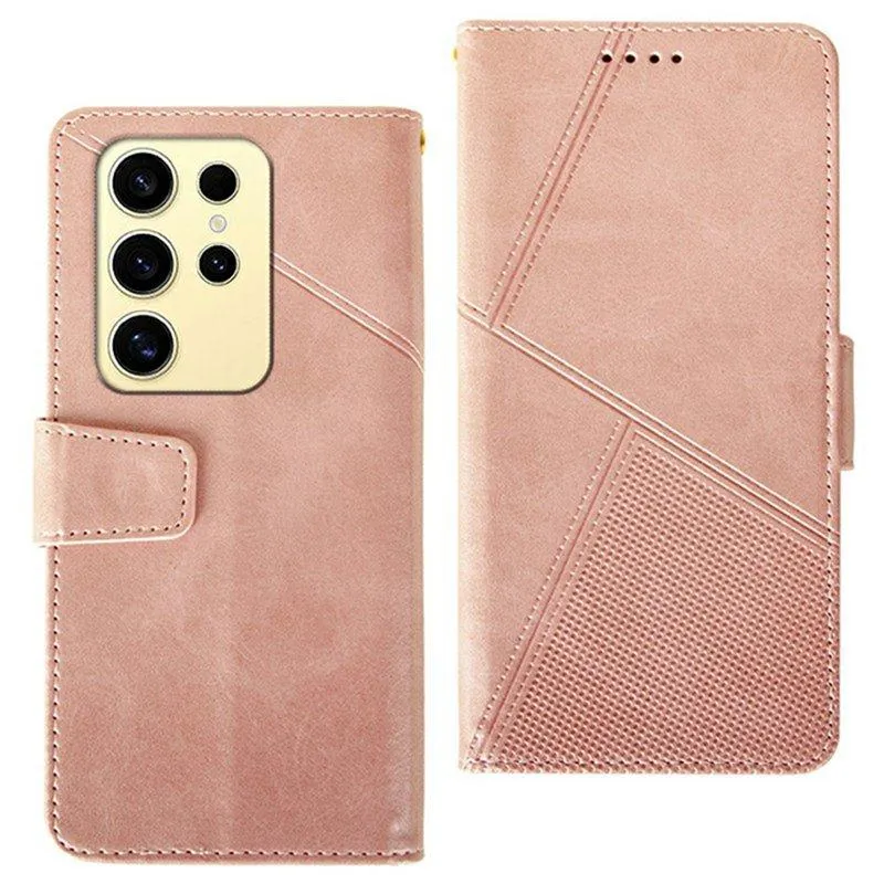 IDEWEI Plånboksfodral för Samsung Galaxy S26 Ultra Konstläder Ställ – Rosa