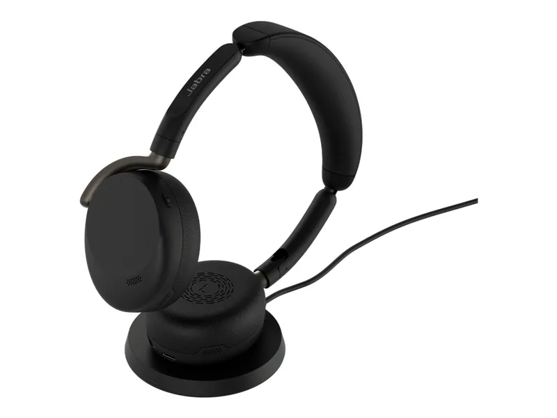 Jabra Evolve3 65 Flex UC - USB-A with Dongle - Black (Incl. Wireless Charging Pad)