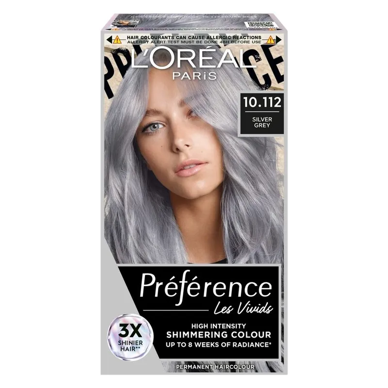 L'Oréal Paris Préférence Vivid Colours Permanent Hårfärg 10112 Silver Grey