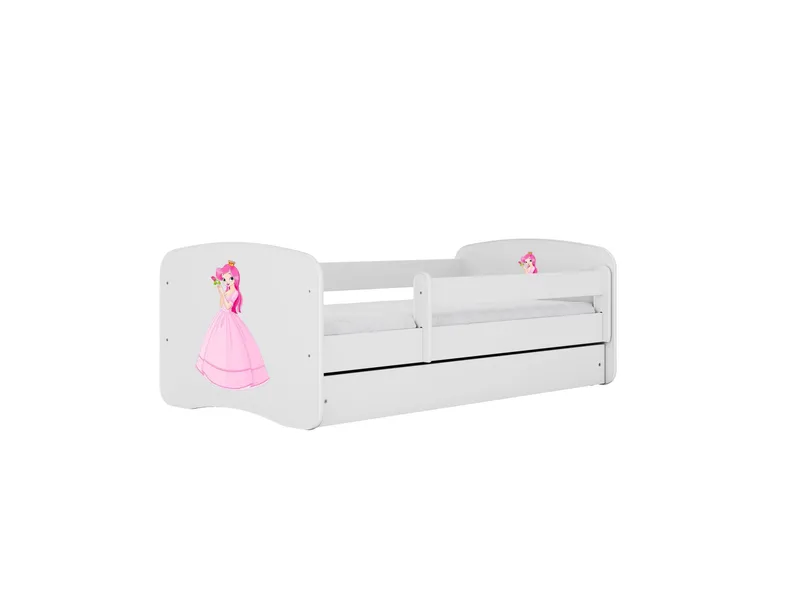 KOCOT KIDS Seng babydreams hvit prinsesse med skuff med madrass 160/80