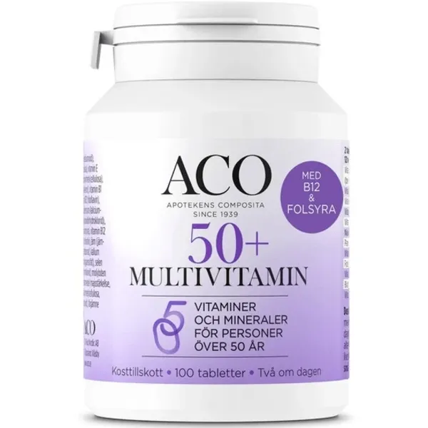 ACO Vitaminer ACO 50+ Multivitamin 100 tabletter