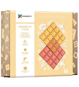Connetix Magnetiska plattor - 2-Delar - Lemon & Peach