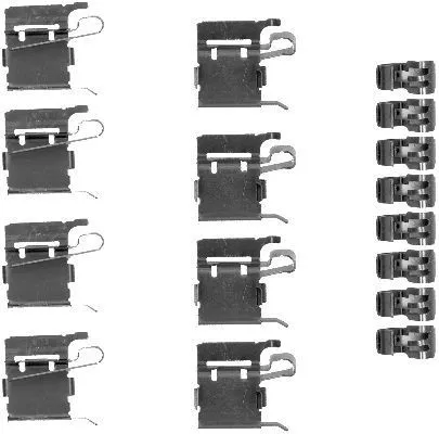 HELLA 8DZ 355 203-381 Monteringssats, bromsbelägg