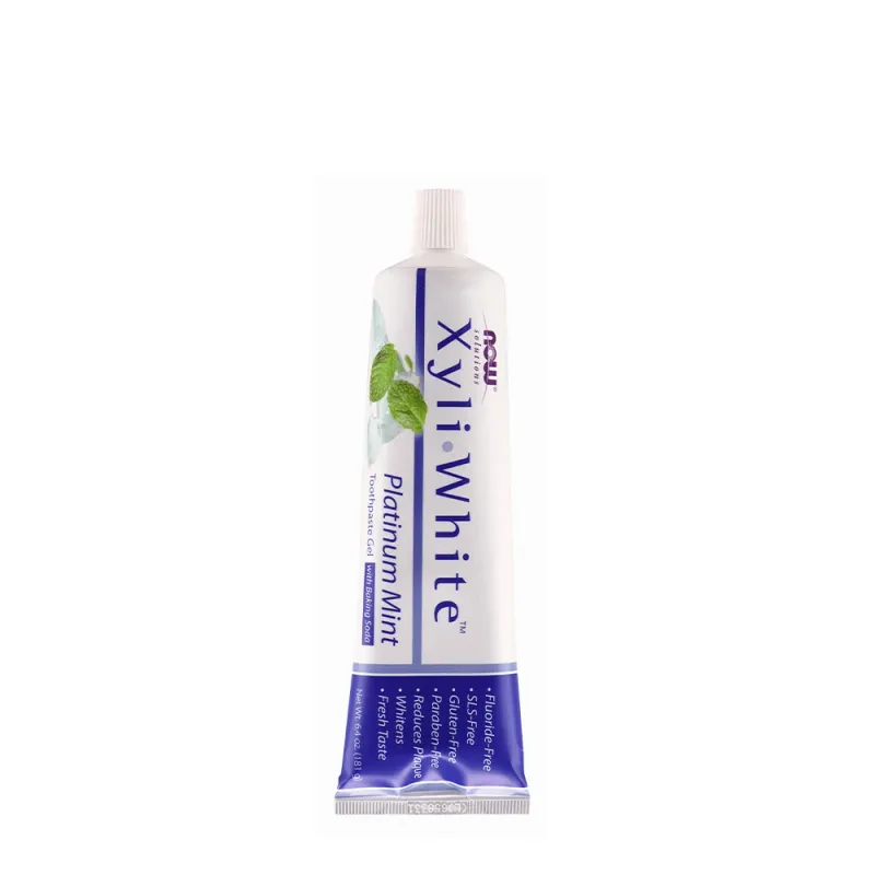 NOW – Xyliwhite Platinum Mint Tandkräm Gel med Bakpulver, storlek