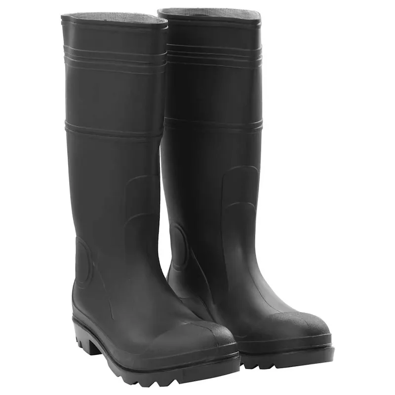vidaXL Regnstövlar svart strl 46 PVC