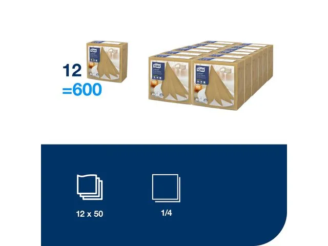 Servett TORK LinStyle Middag beige 50/fp