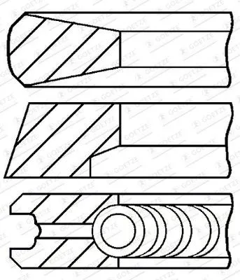 Kolvringsats GOETZE ENGINE 08-444500-00