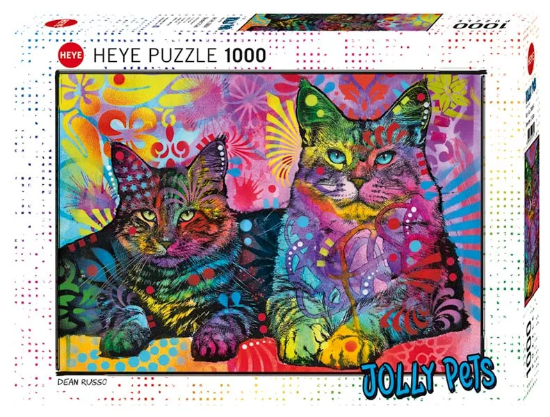 Pussel – Jolly Pets, Hängiven till Katter 1000 Bitar