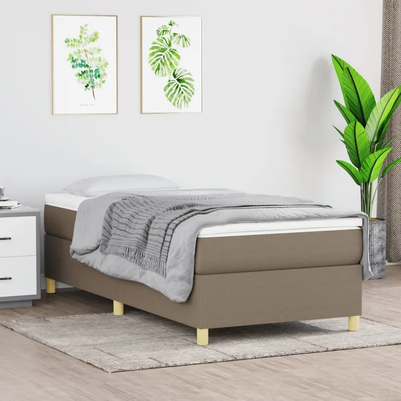 vidaXL Boxspring-sängram Taupe 80x200cm tyg (#5781)