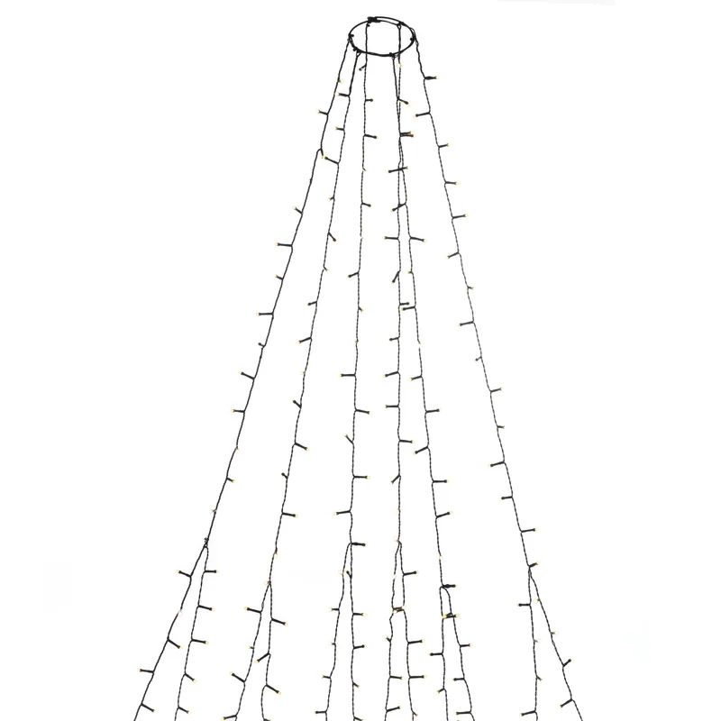 Konstsmide 6662-130 Julgransslinga frostad, varmvit, svart kabel 4 m