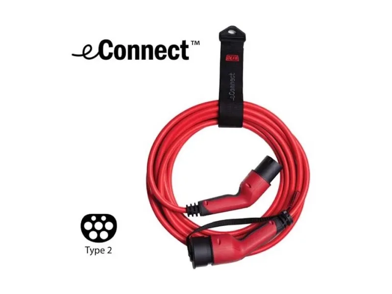 Defa eConnect M3T2 Laddkabel Type 2 till Type 2, 3-fas, 20 A 7,5 meter
