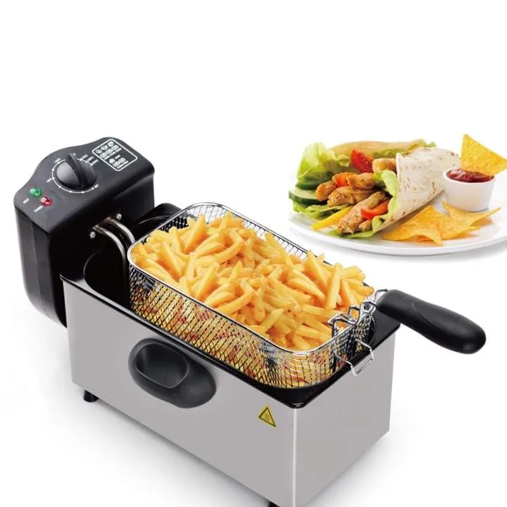 Fritös 3L, justerbar termostat, avtagbar tank