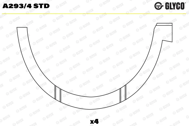 Distansskiva, vevaxel GLYCO A293/4 STD