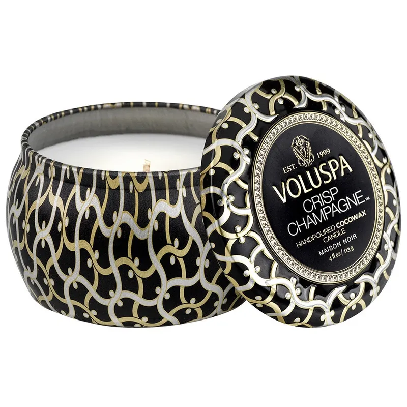Voluspa Decorative Tin Candle Crisp Champagne 113g