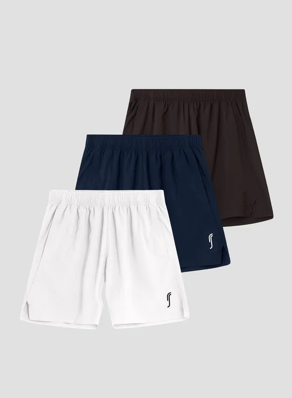 RS Sports - Men’s Performance Shorts – 3-Pack | Navy, White, Black - Herr | Multicolor