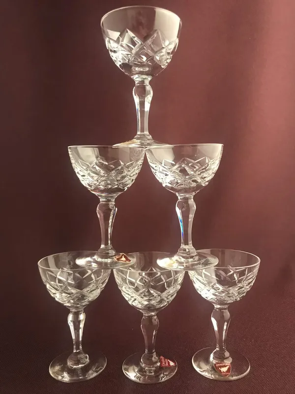 Orrefors – Karolina – 6 st Likör / Martini glas Design Gunnar Cyren