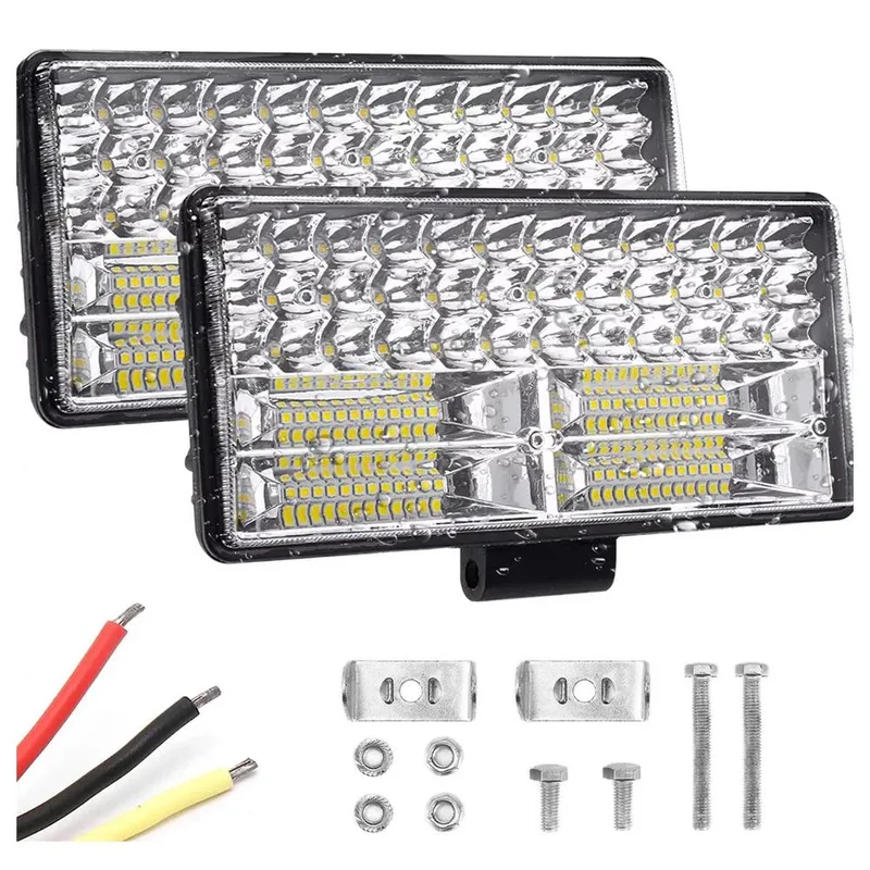 2st LED traktor arbetsljus 9 tum körstrålkastare Extra strålkastare 12V-80V Universal för svart
