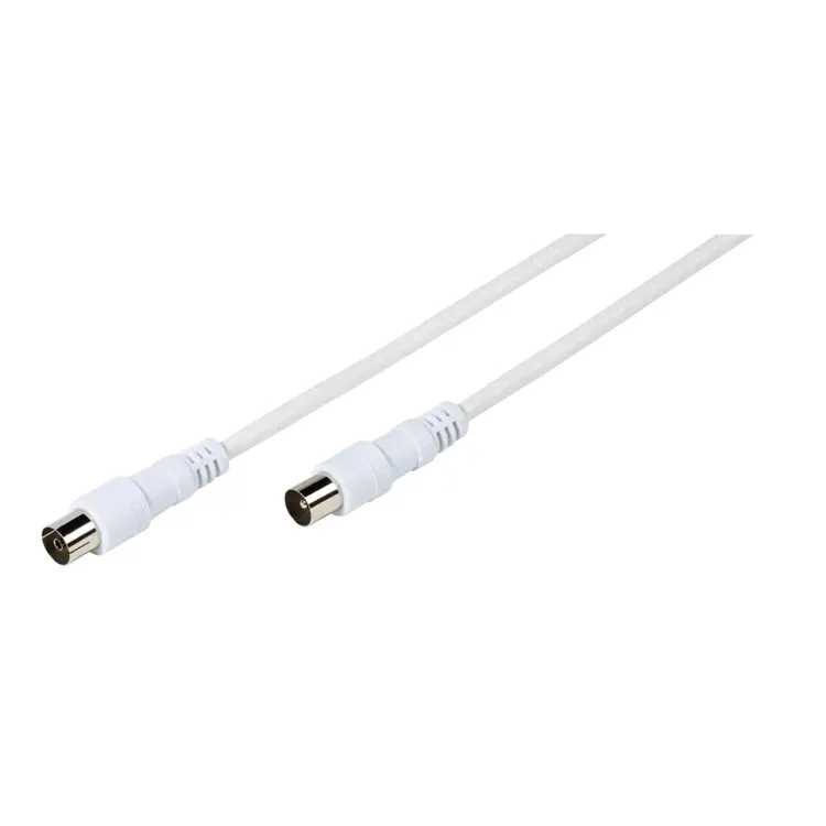 Vivanco Antennkabel, Dubbelskärmad, vit, 1.5m, bulk