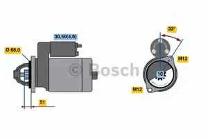 Startmotor BOSCH 0 986 022 430
