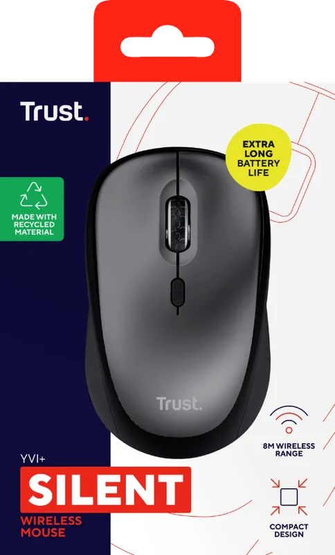 Trust Yvi Plus - Mouse - Optic - 4 knappar - Svart