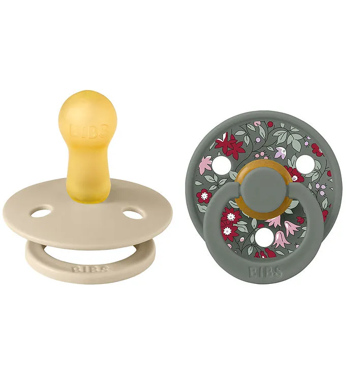 BIBS x Liberty Colour Napp 2-Pack Latex Stl 1 Rund, Chamomile Lawn/Pine Mix