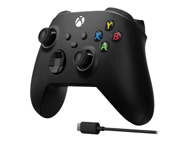 Microsoft Xbox Wireless Controller + USB-C Cable Svart Bluetooth/USB Spelplatta Analog / Digital PC, Xbox One, Xbox One S, Xbox One X, Xbox Series S, Xbox Series X