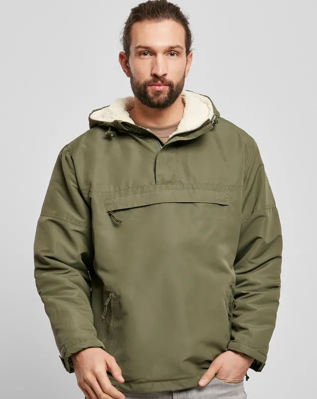Brandit Windbreaker Anorak - Sherpafoder Svart (#9715)