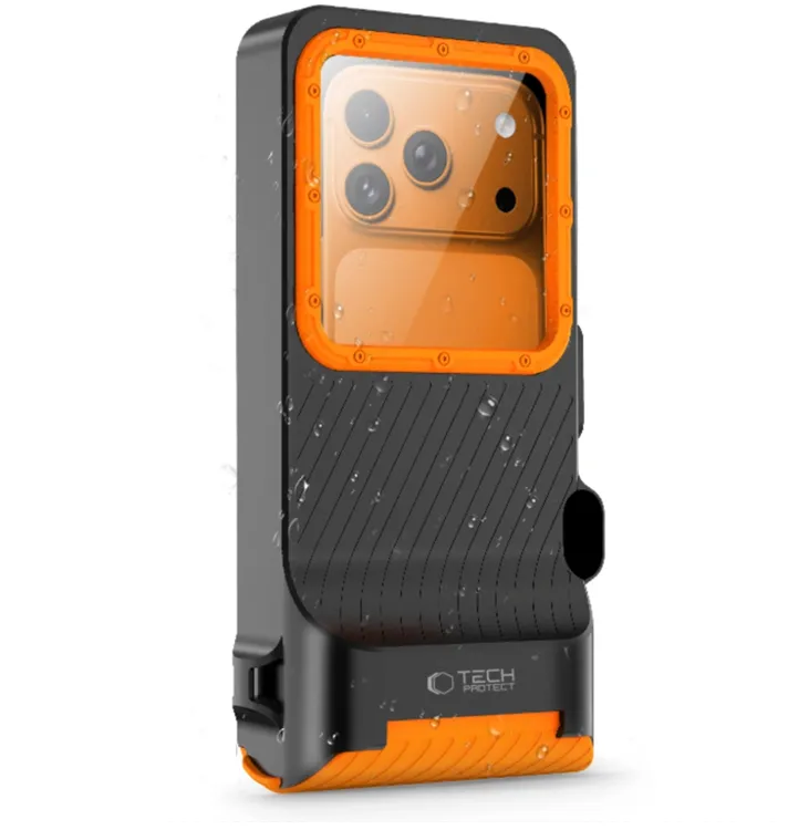 Tech-Protect Universala Vattentät Mobilväskor Diving - Svart/Orange