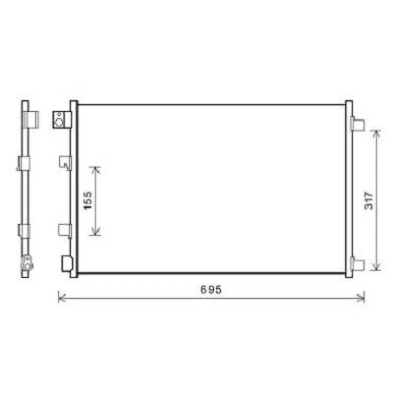 DIEDERICHS DCC1115 Kondensor, klimatanläggning