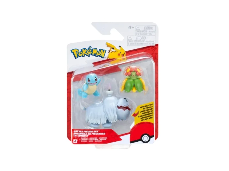 Pokemon Battle figure 3-pack – Squirtle Greavard and Bello