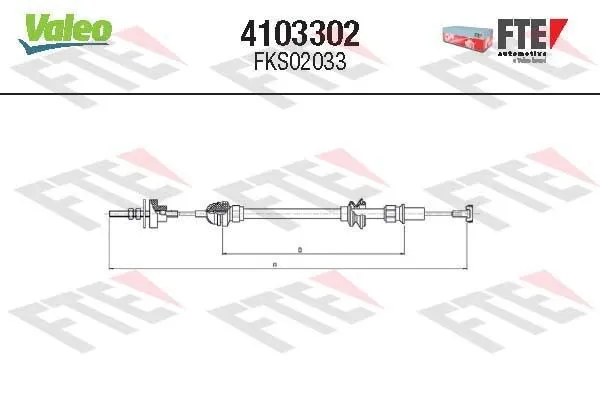 VALEO 4103302 Kopplingsvajer