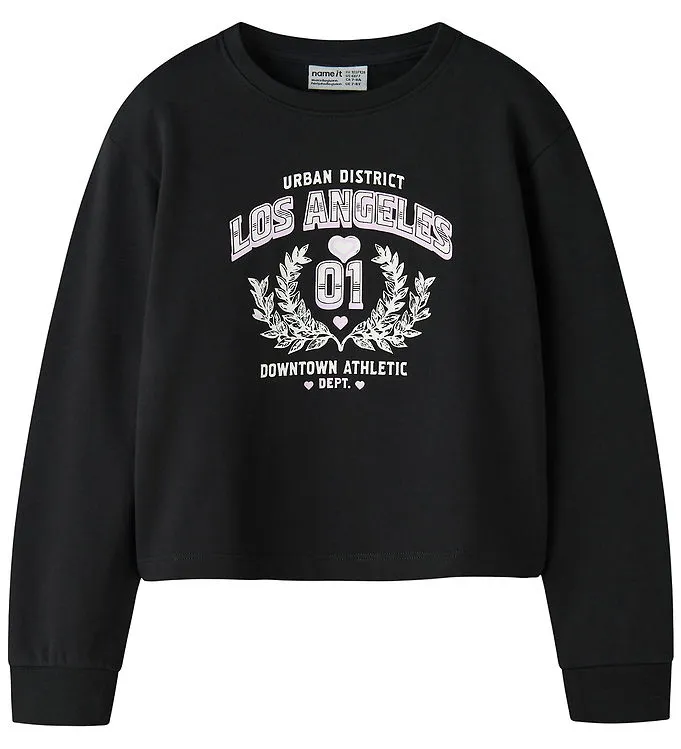 Name It Sweatshirt – Kort – NkfVanita – Svart/La District