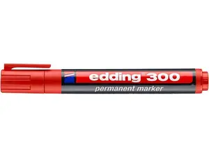 Permanent penna Edding 300, rund spets, röd