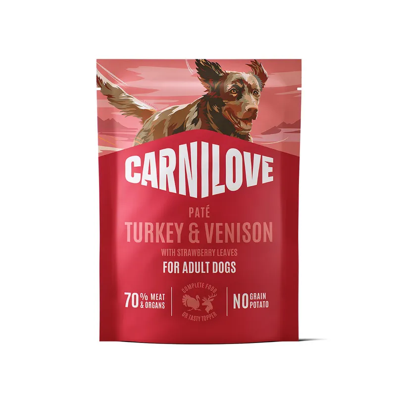 Carnilove Dog Adult Turkey & Venison with Strawberry Leaves Paté Våtfoder till Hund 300 g