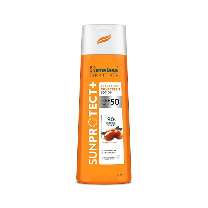 Himalaya All Skin Sunprotect Ultralätt SPF 50 PA++++ Solskyddskräm 50g För Män Och Kvinnor, Svett- Och Vattenresistent, Inga Vita Rester