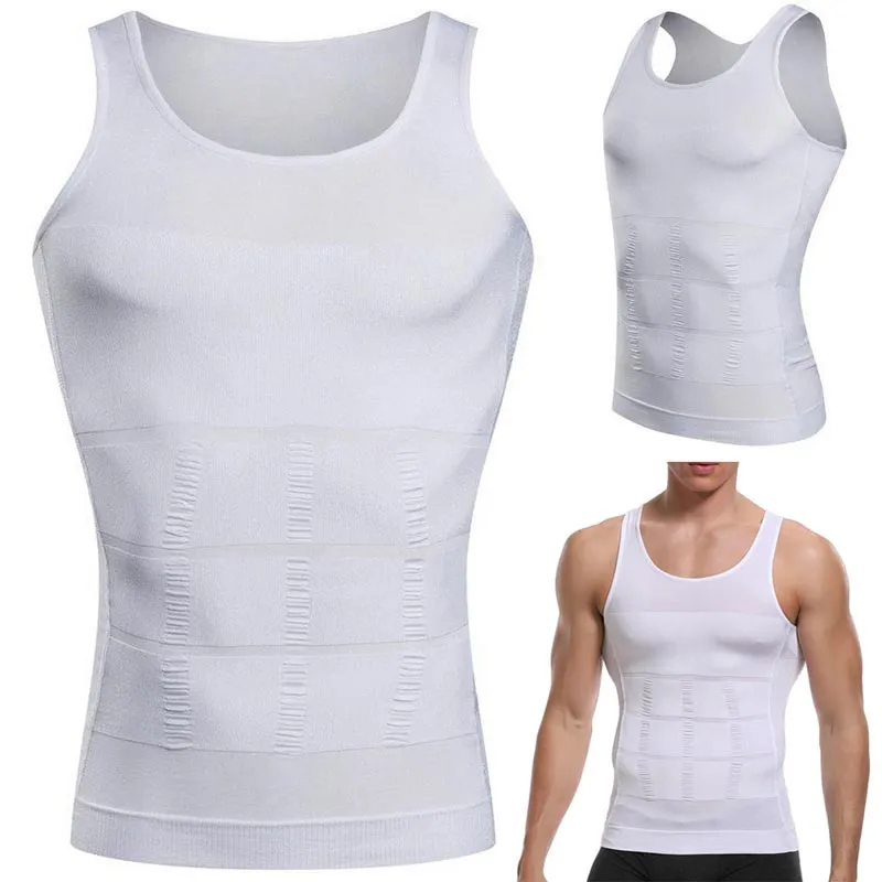 Formande linne för män Slim body – Vit (#6207)
