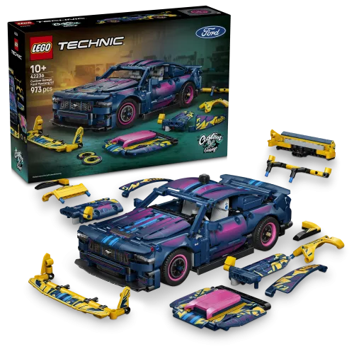 Specialdesignad Ford Mustang GT-bil LEGO Technic Chevrolet Corvette Stingray