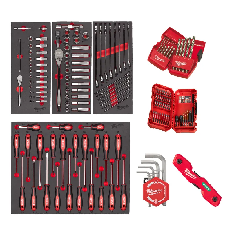 Milwaukee 4932499473 Verktygssats 170 delar, med skuminlägg