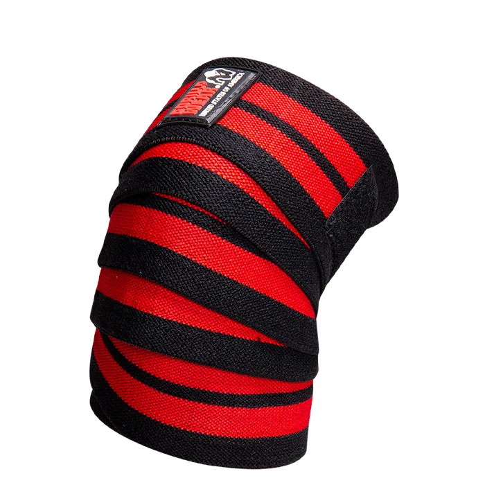 Knee Wraps, 2 m - Svart/Röd